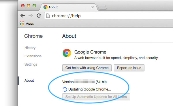 check for google chrome updates in mac